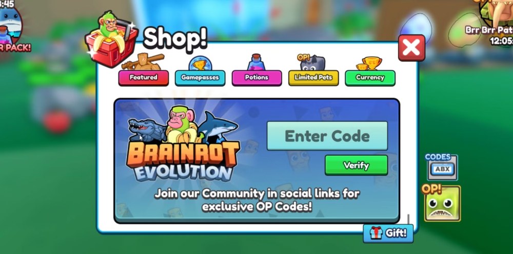 Brainrot Evolution Codes (May 2025)